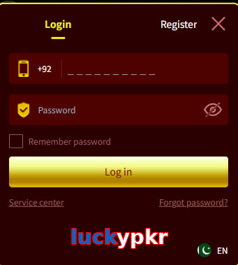 Luckypkr login preview